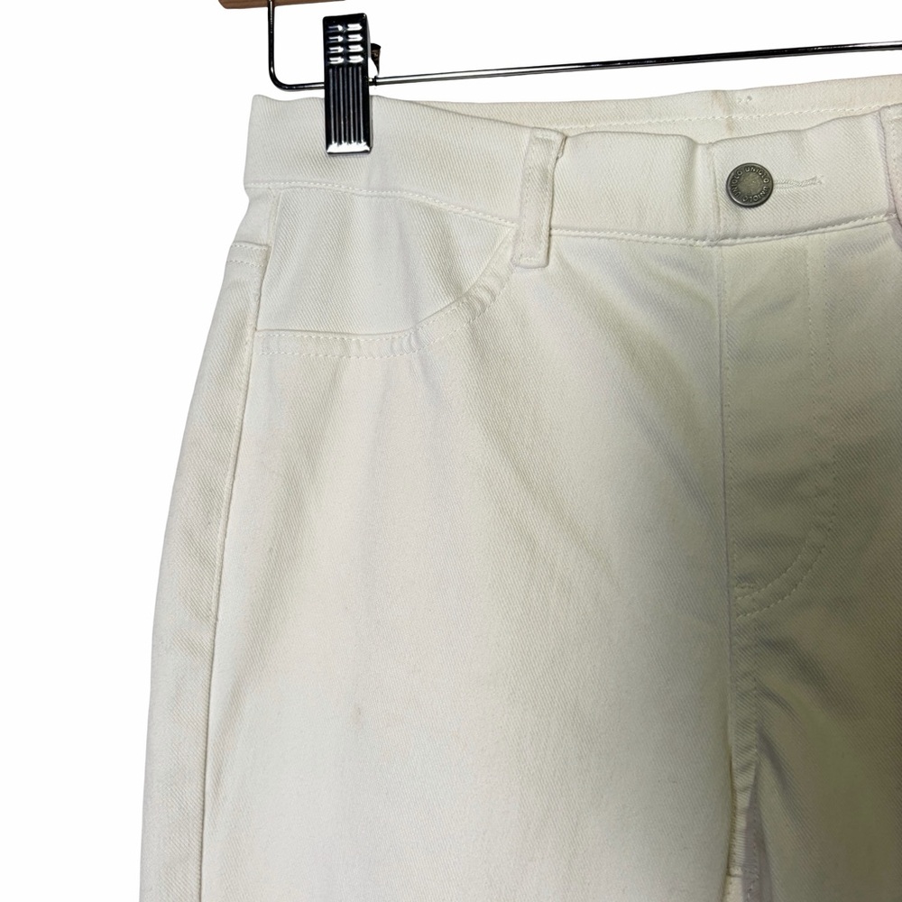 Uniqlo Ultra Stretch High Rise Cropped Denim Leggings in White , Size M 28" - Picture 2 of 12
